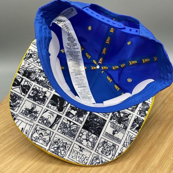 X-Men Disney D23 Expo Exclusive Hat Blue Yellow 2 Pins Marvel Xavier Animated - Picture 9 of 14